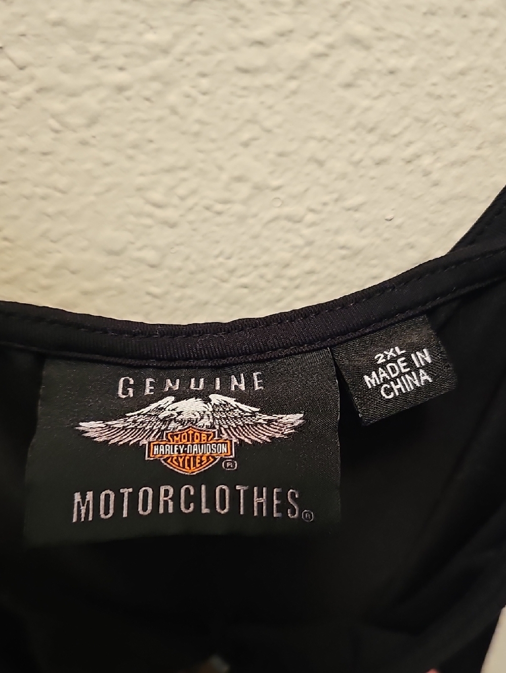 Harley-Davidson Black Tank Top with White Logo Straps - Picture 2 of 3